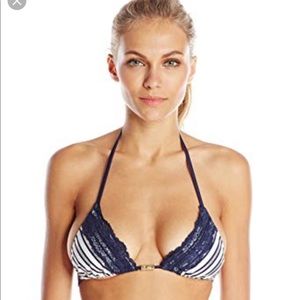 Beach Bunny First Mate Nautical Navy Lace Bikini
